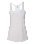Next Level 6733 Women’s Triblend Racerback Tank - Heather White - front
