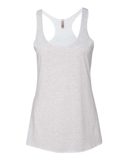 Next Level 6733 Women’s Triblend Racerback Tank - Heather White - front