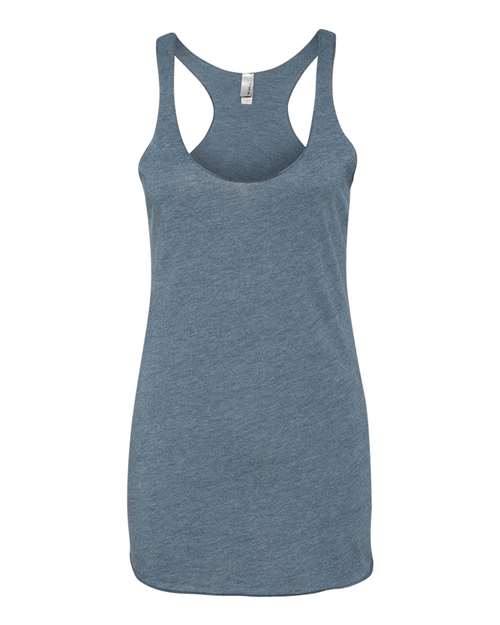 Next Level 6733 Women’s Triblend Racerback Tank - Indigo - front