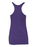 Next Level 6733 Women’s Triblend Racerback Tank - Purple Rush - back