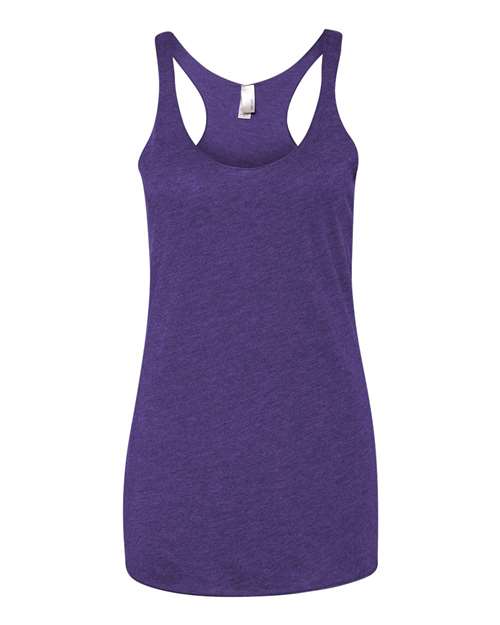 Next Level 6733 Women’s Triblend Racerback Tank - Purple Rush - front