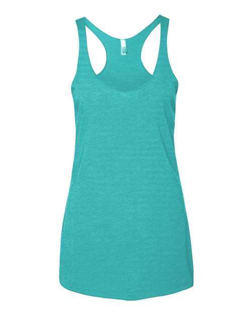 Next Level 6733 Women’s Triblend Racerback Tank - Tahiti Blue - front