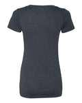 Next Level 6740 Women’s Triblend Deep V-Neck T-Shirt - Vintage Navy - back