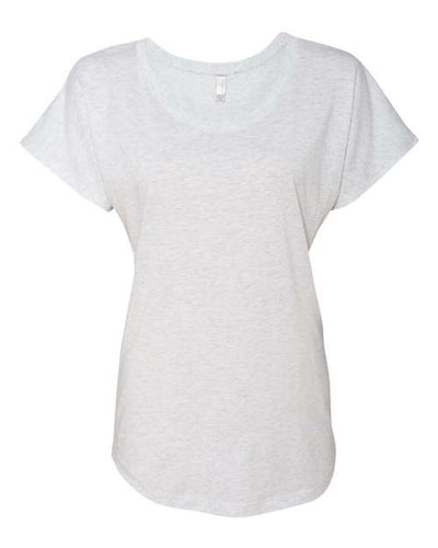 Next Level 6760 Women’s Triblend Dolman T-Shirt - Heather White - front