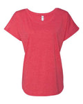 Next Level 6760 Women’s Triblend Dolman T-Shirt - Vintage Red - front
