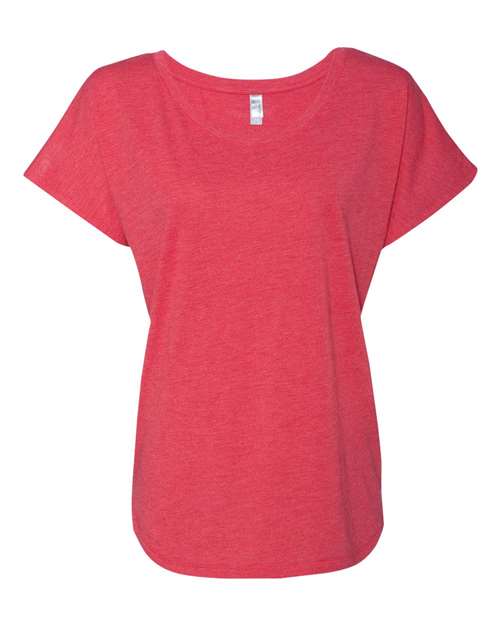 Next Level 6760 Women’s Triblend Dolman T-Shirt - Vintage Red - front