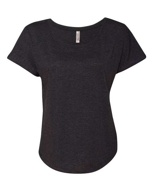 Next Level 6760 Women’s Triblend Dolman T-Shirt - Vintage Black - front