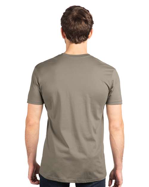 Next Level 3600 Unisex Cotton T-Shirt - Warm Grey - model back