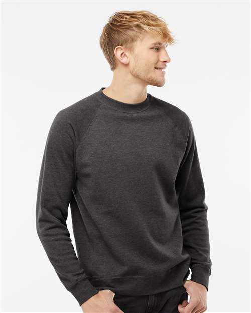 Independent Trading Co. PRM30SBC Unisex Special Blend Raglan Crewneck Sweatshirt - Carbon - model front