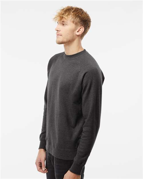 Independent Trading Co. PRM30SBC Unisex Special Blend Raglan Crewneck Sweatshirt - Carbon - model side