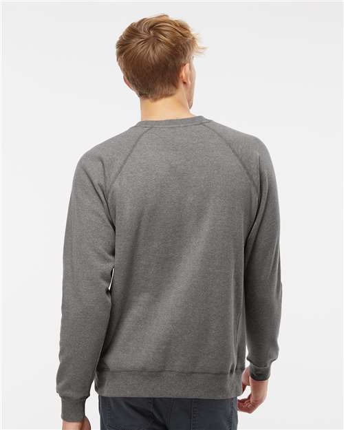 Independent Trading Co. PRM30SBC Unisex Special Blend Raglan Crewneck Sweatshirt - Nickel - model back