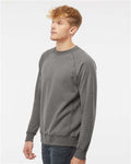Independent Trading Co. PRM30SBC Unisex Special Blend Raglan Crewneck Sweatshirt - Nickel - model side