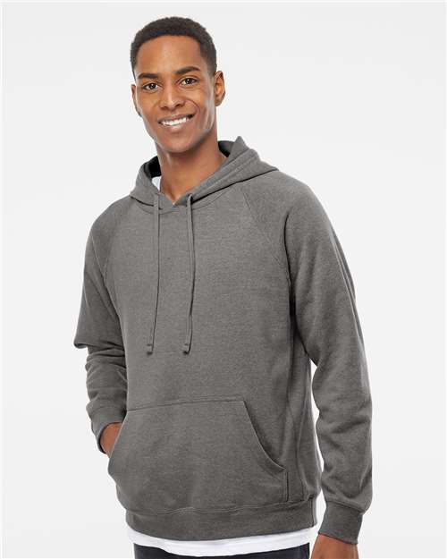 Independent Trading Co. PRM33SBP Unisex Special Blend Raglan Hooded Sweatshirt - Nickel - model front