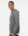 Independent Trading Co. PRM33SBP Unisex Special Blend Raglan Hooded Sweatshirt - Nickel - model side