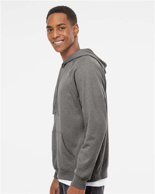 Independent Trading Co. PRM33SBP Unisex Special Blend Raglan Hooded Sweatshirt - Nickel - model side