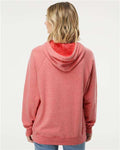 Independent Trading Co. PRM33SBP Unisex Special Blend Raglan Hooded Sweatshirt - Pomegranate - model back