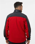 DRI DUCK 5350 Men's Motion Soft Shell Jacket - Red/ Charcoal - model back