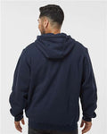 DRI DUCK 7033 Men's Crossfire Heavyweight Power Fleece Hooded Jacket with Thermal Lining - Navy - model back