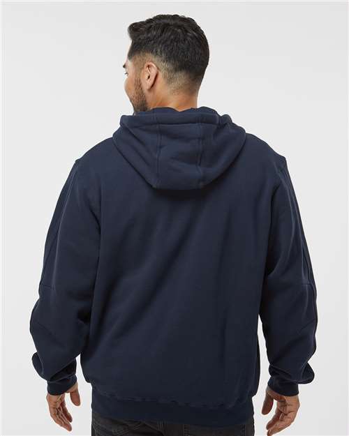 DRI DUCK 7033 Men's Crossfire Heavyweight Power Fleece Hooded Jacket with Thermal Lining - Navy - model back