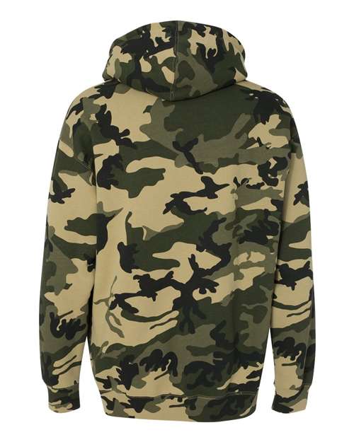 Independent Trading Co. IND4000 Heavyweight Hooded Sweatshirt - Army Camo - back