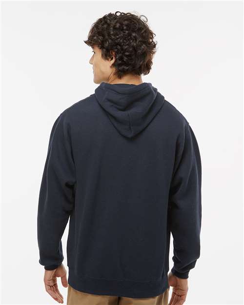 J. America 8815 Men's Tailgate Hooded Sweatshirt - Navy - model back