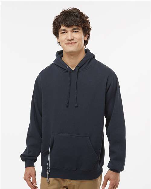 J. America 8815 Men's Tailgate Hooded Sweatshirt - Navy - model front