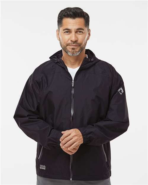 DRI DUCK 5335 Unisex Torrent Waterproof Hooded Jacket - Black - model front