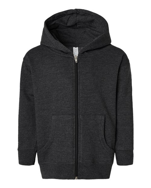 Rabbit Skins 3346 Toddler Full-Zip Fleece Hoodie Sweatshirt - Vintage Smoke - front