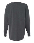 J. America 8229 Unisex Game Day Jersey Long Sleeve T-Shirt - Charcoal Heather - back
