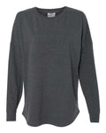 J. America 8229 Unisex Game Day Jersey Long Sleeve T-Shirt - Charcoal Heather - front
