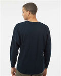 J. America 8229 Unisex Game Day Jersey Long Sleeve T-Shirt - Navy - model back