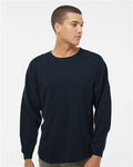 J. America 8229 Unisex Game Day Jersey Long Sleeve T-Shirt - Navy - model front