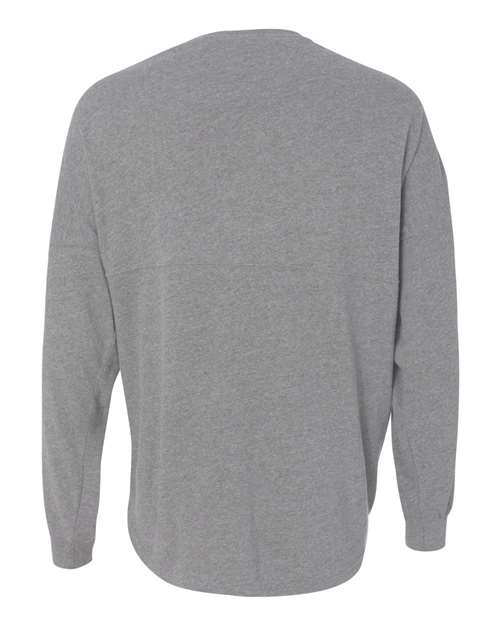 J. America 8229 Unisex Game Day Jersey Long Sleeve T-Shirt - Oxford - back