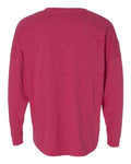 J. America 8229 Unisex Game Day Jersey Long Sleeve T-Shirt - Wildberry - back