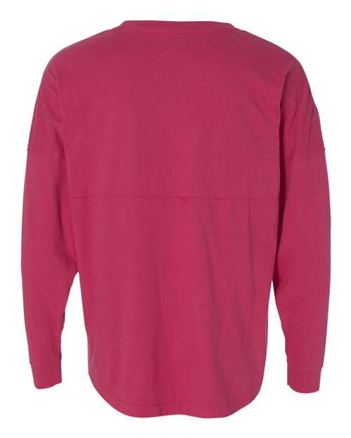 J. America 8229 Unisex Game Day Jersey Long Sleeve T-Shirt - Wildberry - back