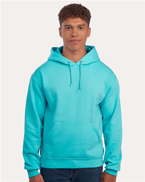 Jerzees 996MR Unisex NuBlend Hooded Sweatshirt - Scuba Blue - model front
