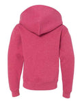 Jerzees 996YR Youth NuBlend Hooded Sweatshirt - Vintage Heather Red - back