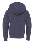 Jerzees 996YR Youth NuBlend Hooded Sweatshirt - Vintage Heather Navy - back