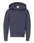 Jerzees 996YR Youth NuBlend Hooded Sweatshirt - Vintage Heather Navy - front
