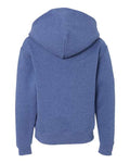 Jerzees 996YR Youth NuBlend Hooded Sweatshirt - Vintage Heather Blue - back