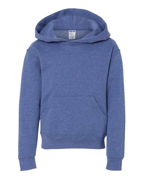 Jerzees 996YR Youth NuBlend Hooded Sweatshirt - Vintage Heather Blue - front