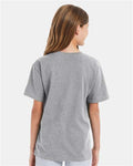 Hanes 498Y Youth Perfect-T T-Shirt - Light Steel - model back
