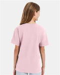 Hanes 498Y Youth Perfect-T T-Shirt - Pale Pink - model back