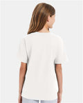 Hanes 498Y Youth Perfect-T T-Shirt - White - model back