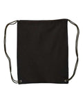 Liberty Bags 8875 Canvas Drawstring Backpack - Black - back