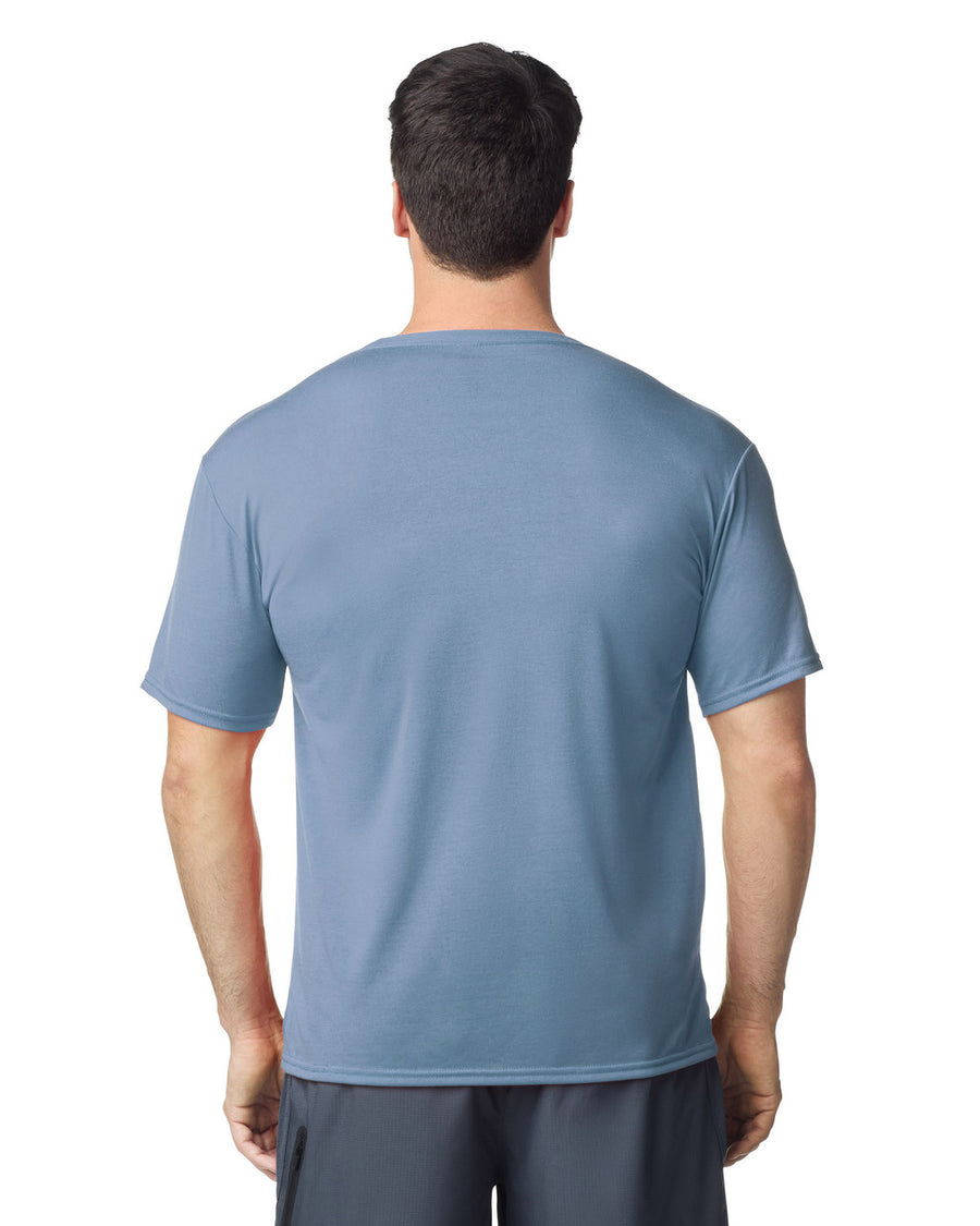 Gildan G420 Performance T-Shirt - Stone Blue - model back