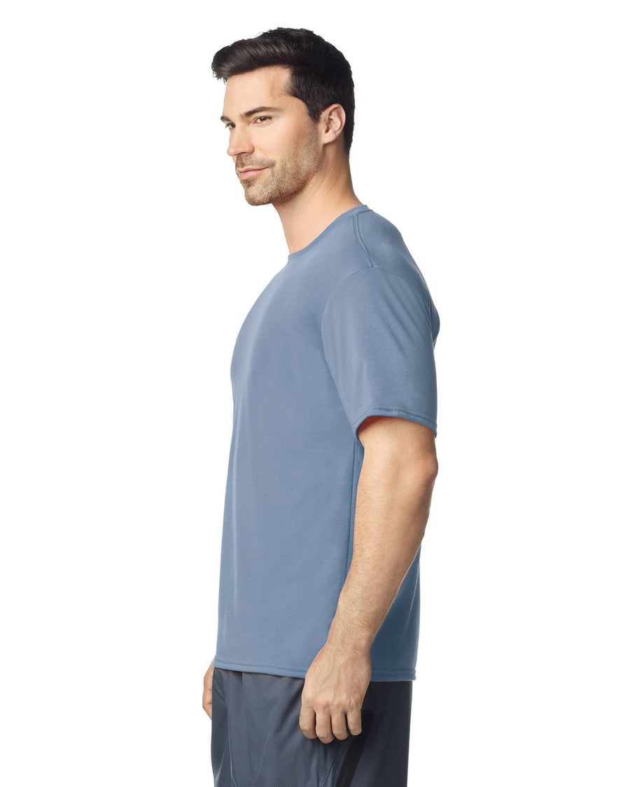 Gildan G420 Performance T-Shirt - Stone Blue - model side