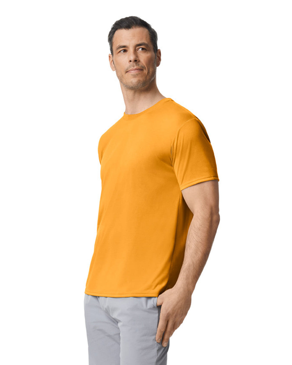 Gildan G420 Performance T-Shirt - Gold - model side