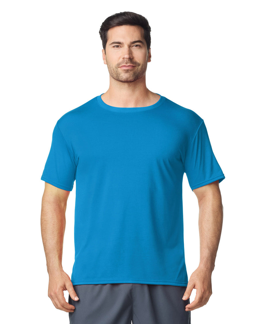 Gildan G420 Performance T-Shirt - Sapphire - model front
