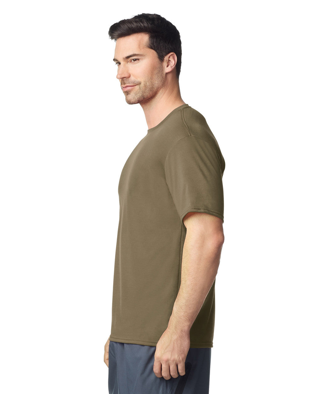 Gildan G420 Performance T-Shirt - Prairie Dust - model side